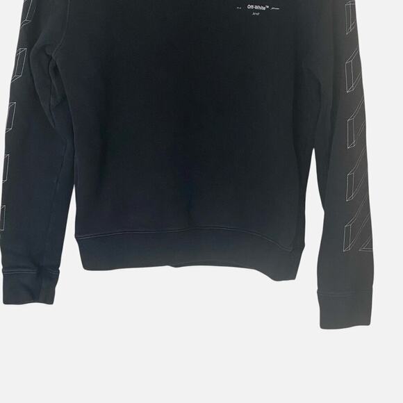 OFF-WHITE 3D Line Diag Arrows Logo Sweatshirt in Washed Black, Size Small - Picture 6 of 16